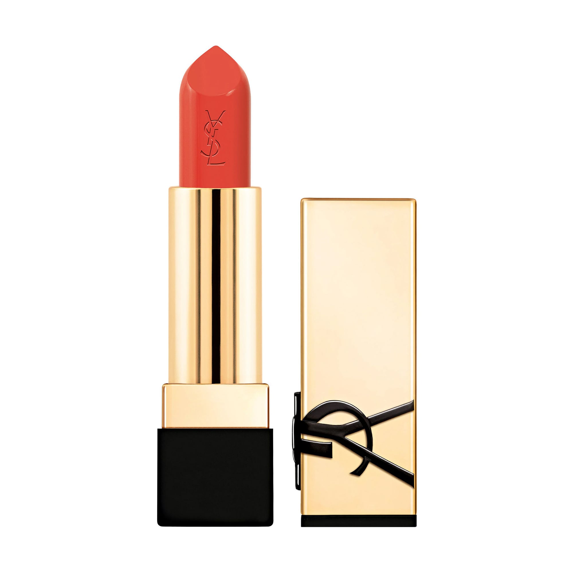 Сатинова стійка помада для губ Yves Saint Laurent Rouge Pur Couture Caring Satin Lipstick, OM Orange Muse, 3.8 г